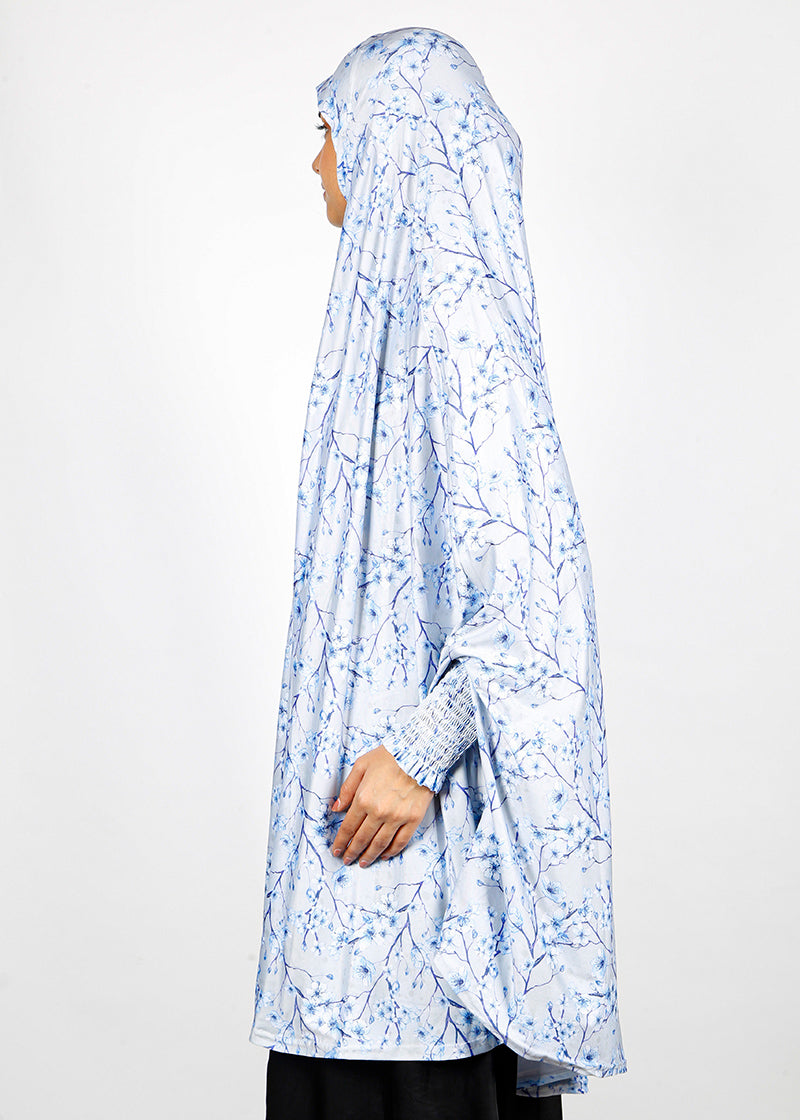 BeingMuslims Printed Khimar H with elastic Sleeves