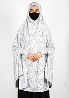 BeingMuslims Printed Khimar J with elastic Sleeves