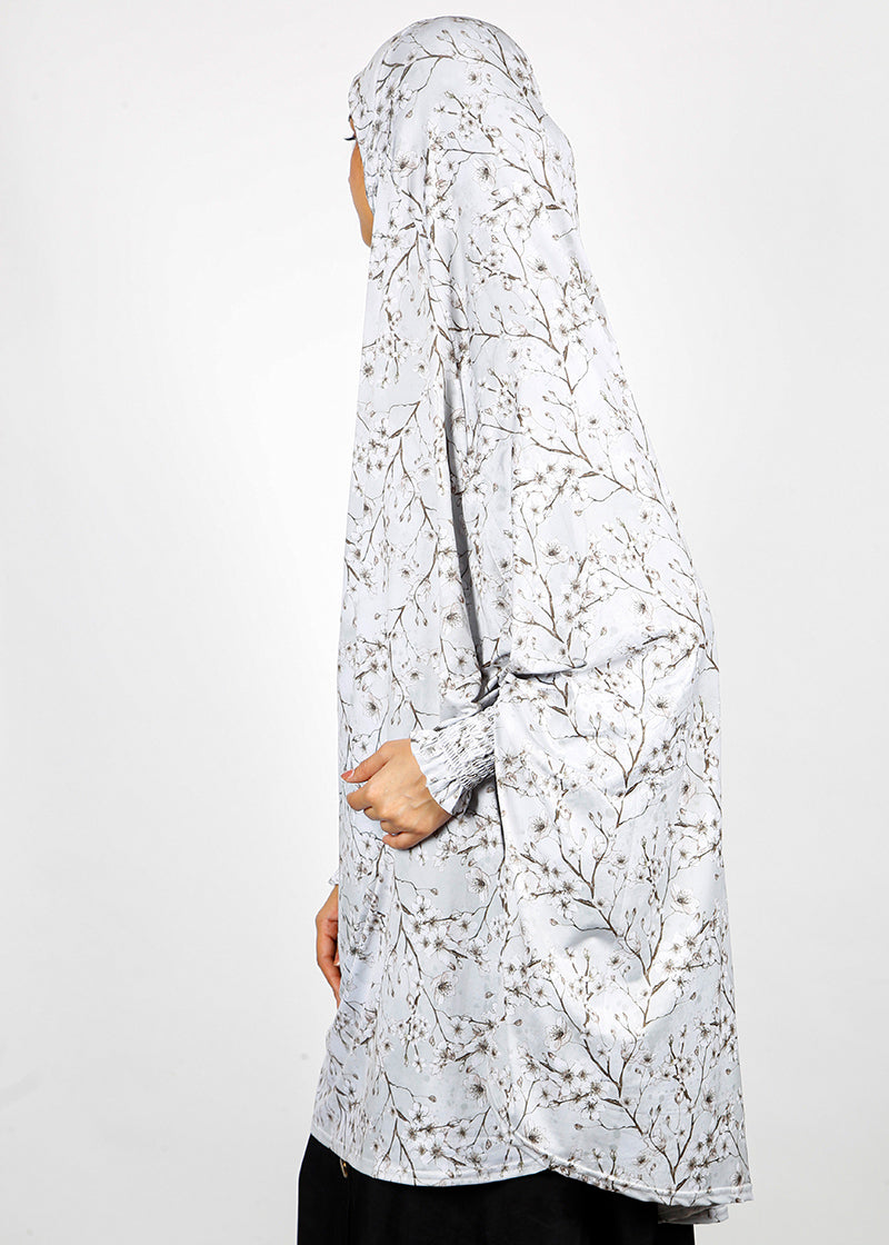 BeingMuslims Printed Khimar J with elastic Sleeves