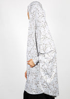 BeingMuslims Printed Khimar J with elastic Sleeves