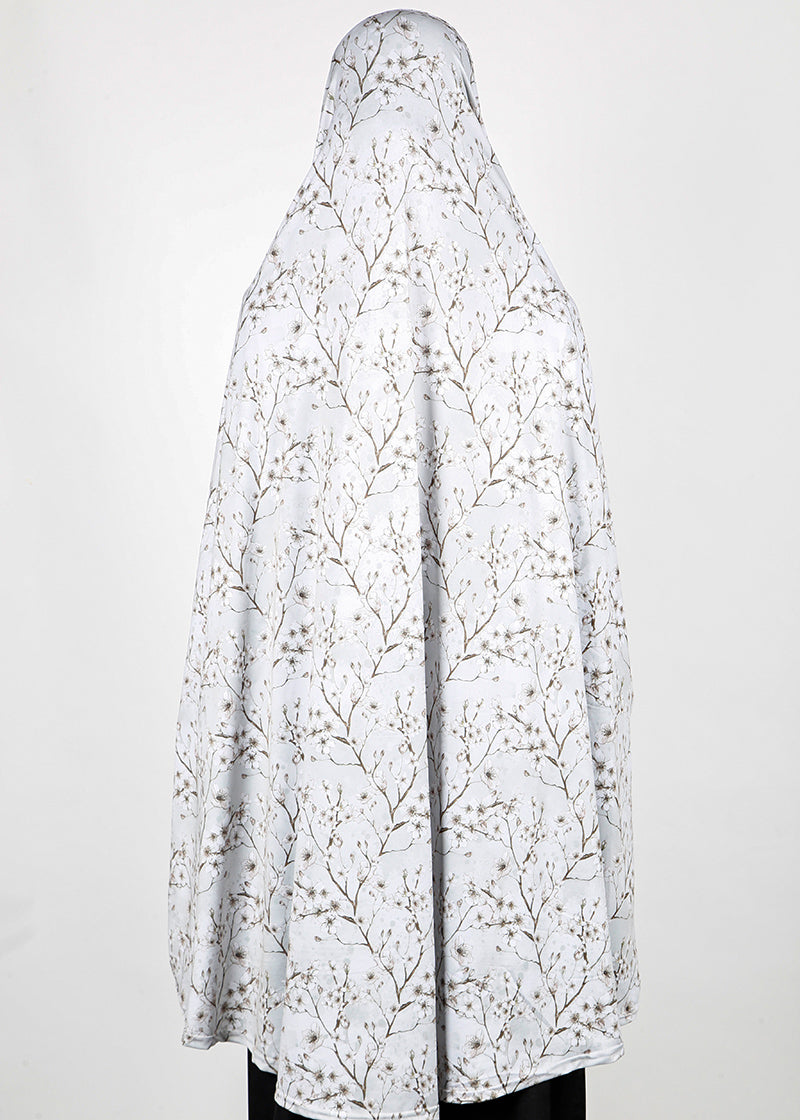 BeingMuslims Printed Khimar J with elastic Sleeves