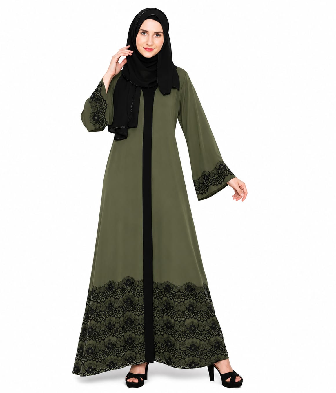 Iconic Laced Abaya