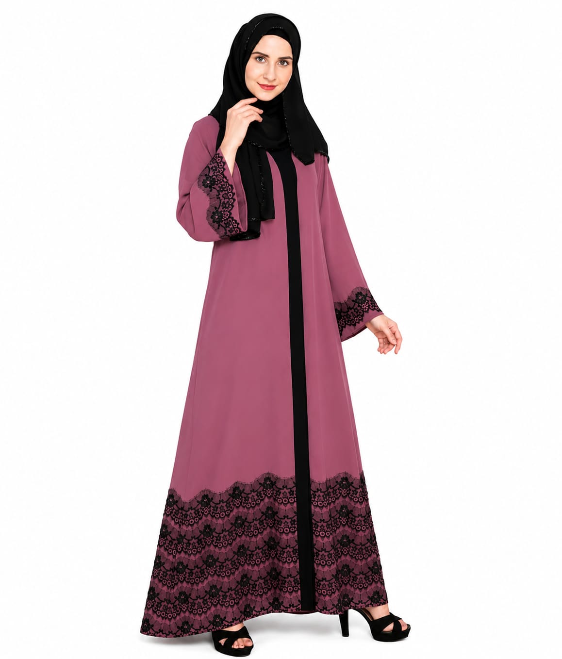 Iconic Laced Abaya