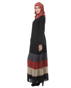 Multi Coloured Pleated Stylish Abaya