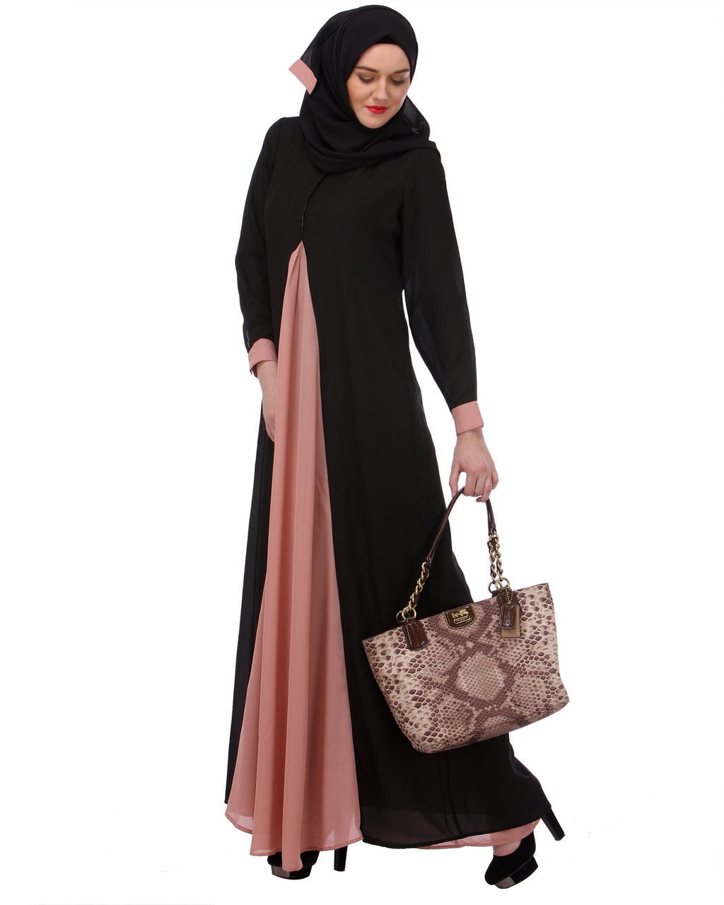 Pretty Pink Layered Abaya