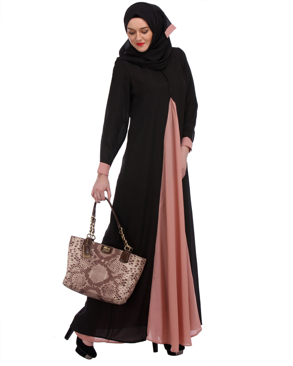 Pretty Pink Layered Abaya