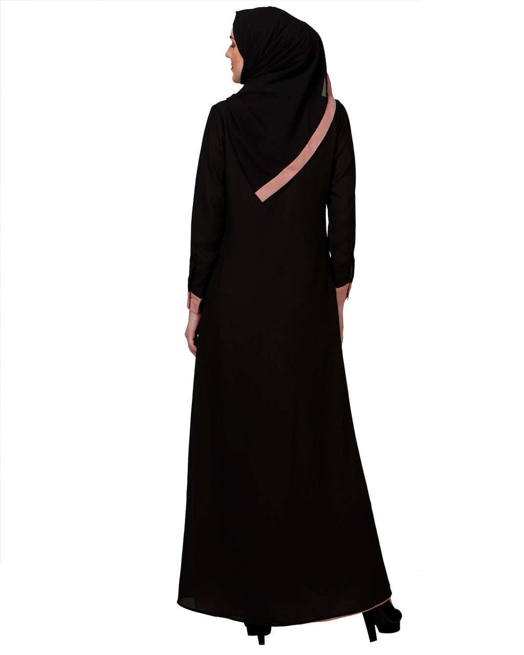 Pretty Pink Layered Abaya