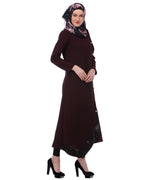 Purple Button-down Abaya