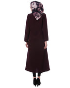 Purple Button-down Abaya
