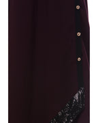 Purple Button-down Abaya