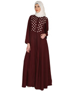 Hand Crafted Checkered Yoke Abaya