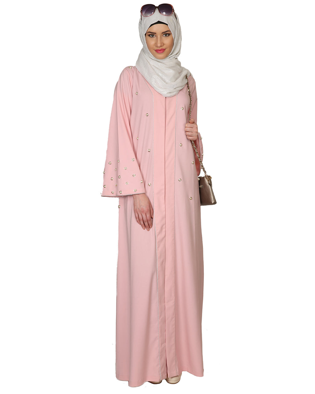 Delicate Pearl Hand Embroidered Abaya