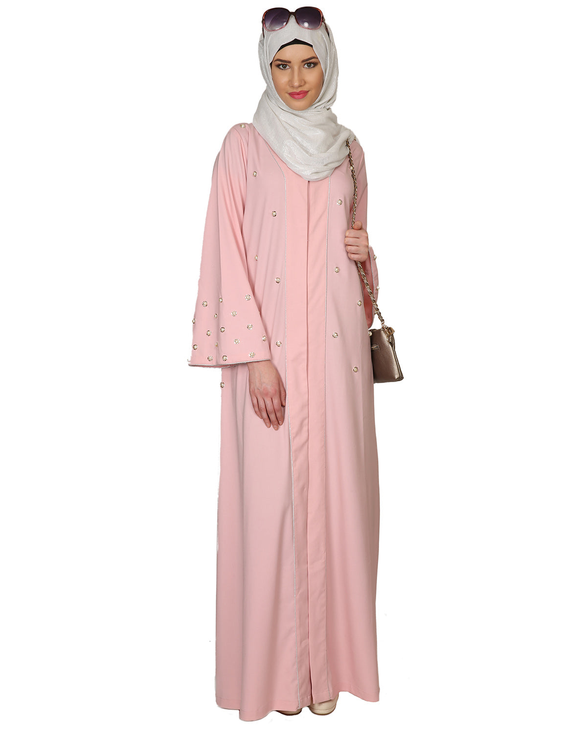 Delicate Pearl Hand Embroidered Abaya