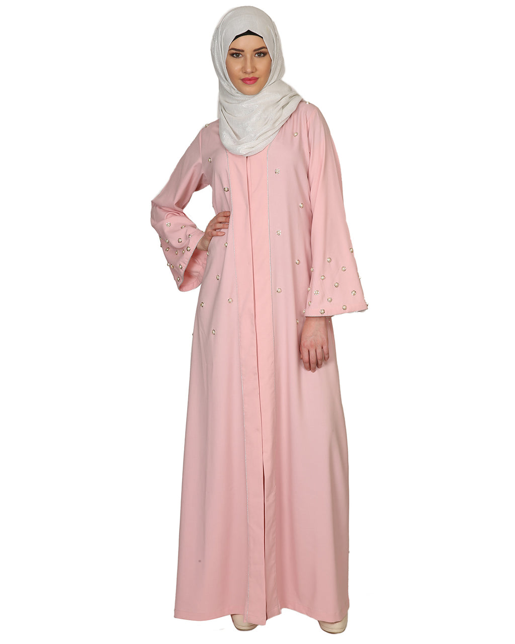 Delicate Pearl Hand Embroidered Abaya