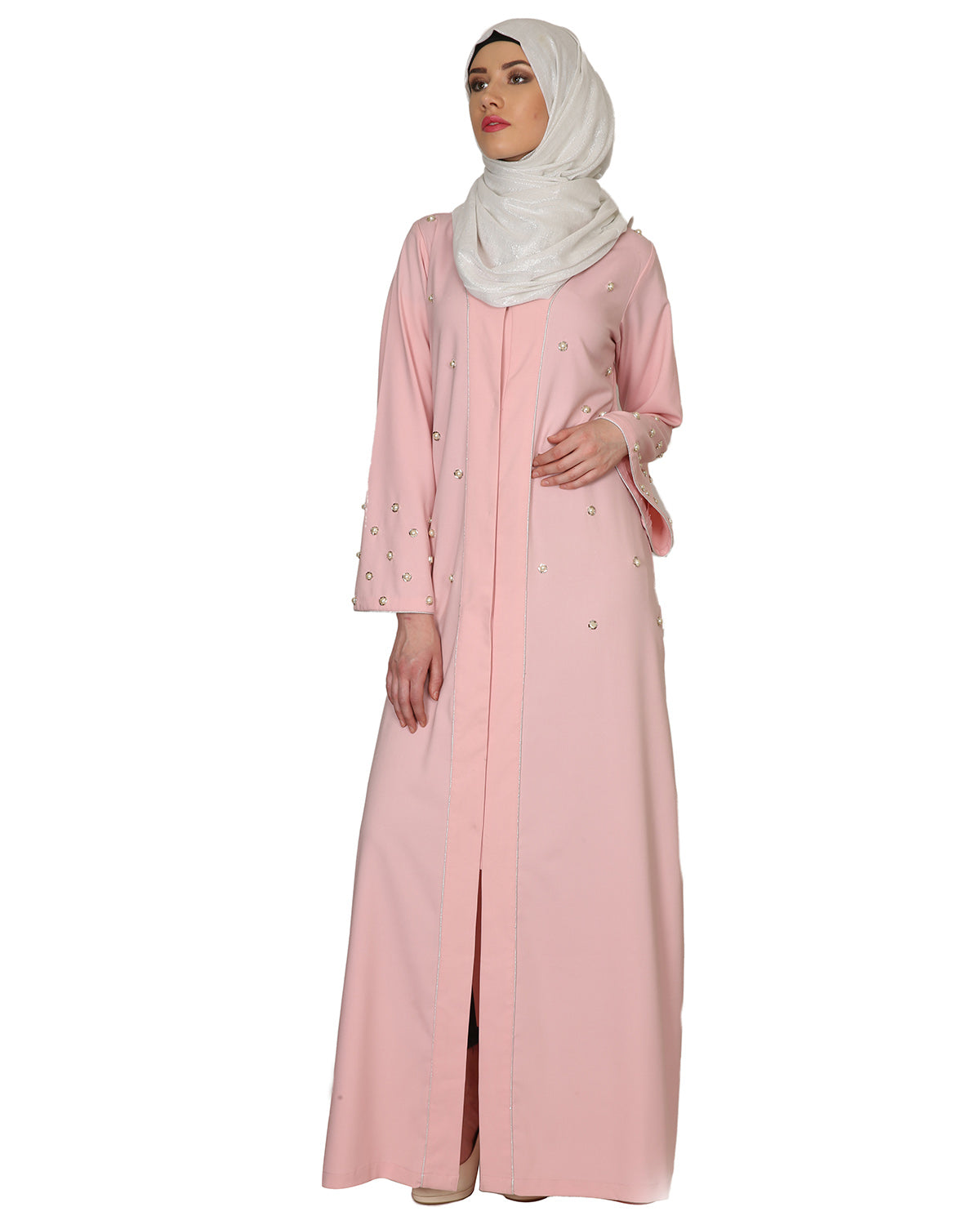 Delicate Pearl Hand Embroidered Abaya