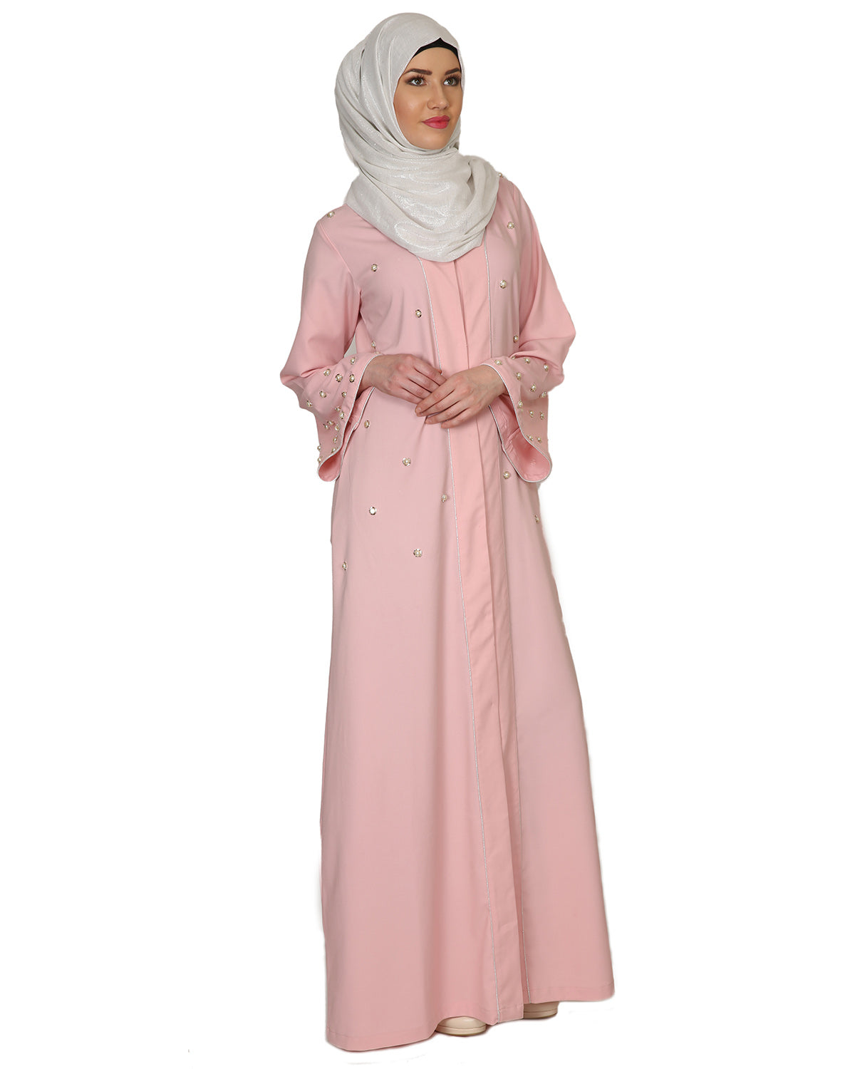 Delicate Pearl Hand Embroidered Abaya