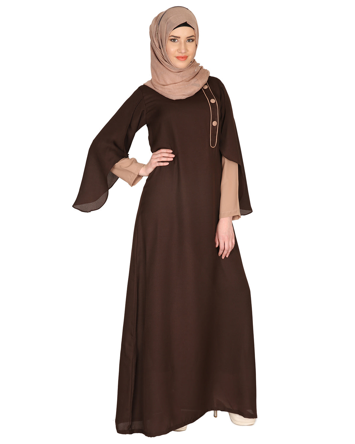 Tulip Sleeved Side Open Abaya