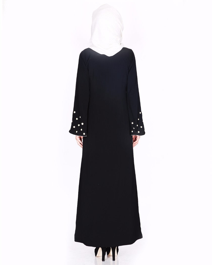 Delicate Pearl Hand Embroidered Abaya