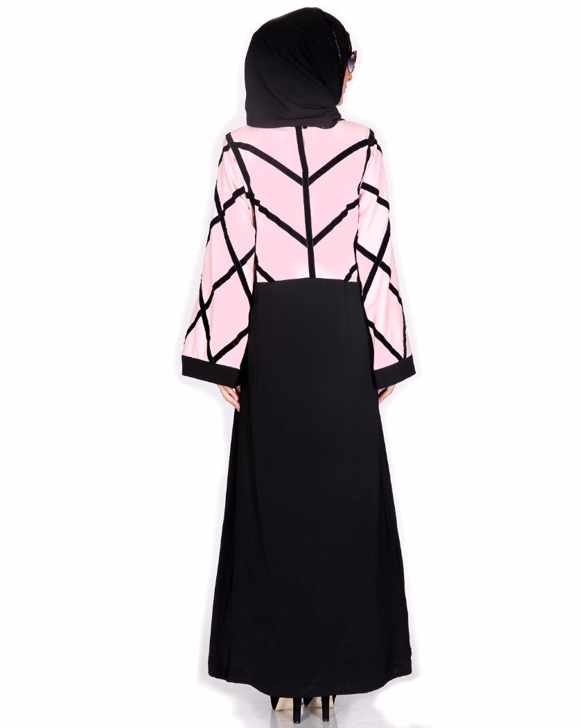 Being Muslims Pink and Black Abaya