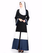 Black,White And Blue Abaya