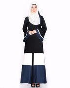 Black,White And Blue Abaya