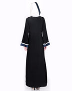 Black,White And Blue Abaya