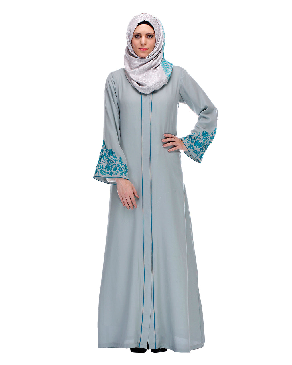 Sophisticated Abaya With Thread Embroidery