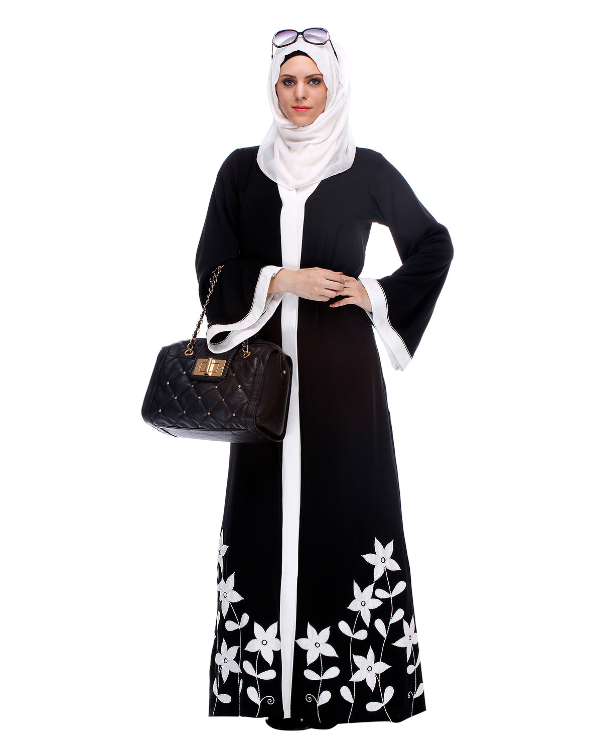 Abaya With Applique Embroidery