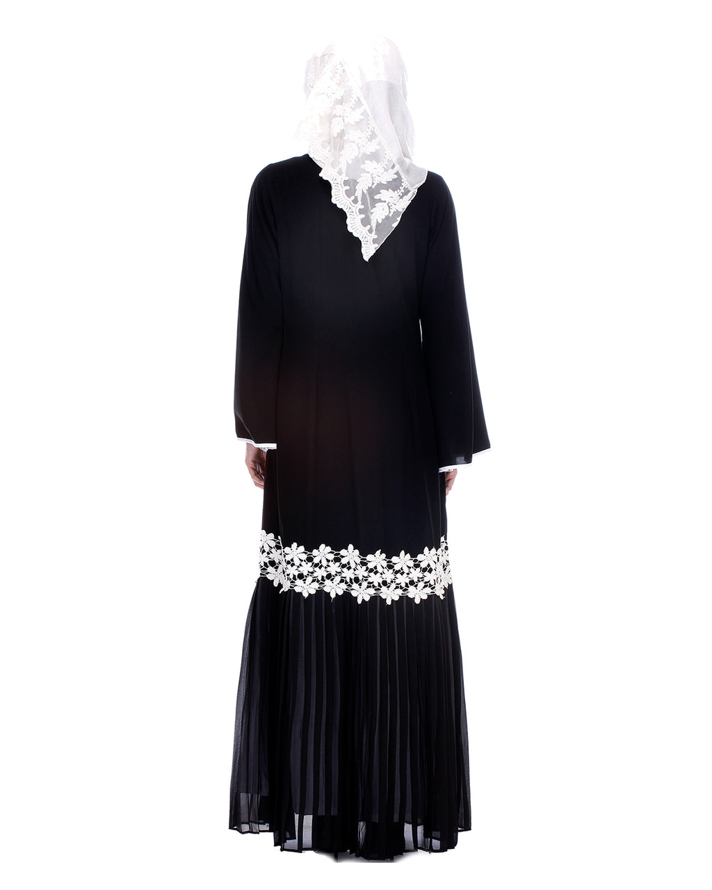 Black Pleated Abaya