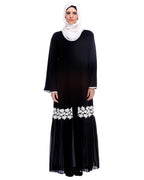 Black Pleated Abaya