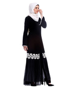 Black Pleated Abaya