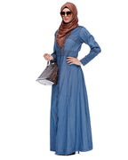 Classic Collared Denim Abaya