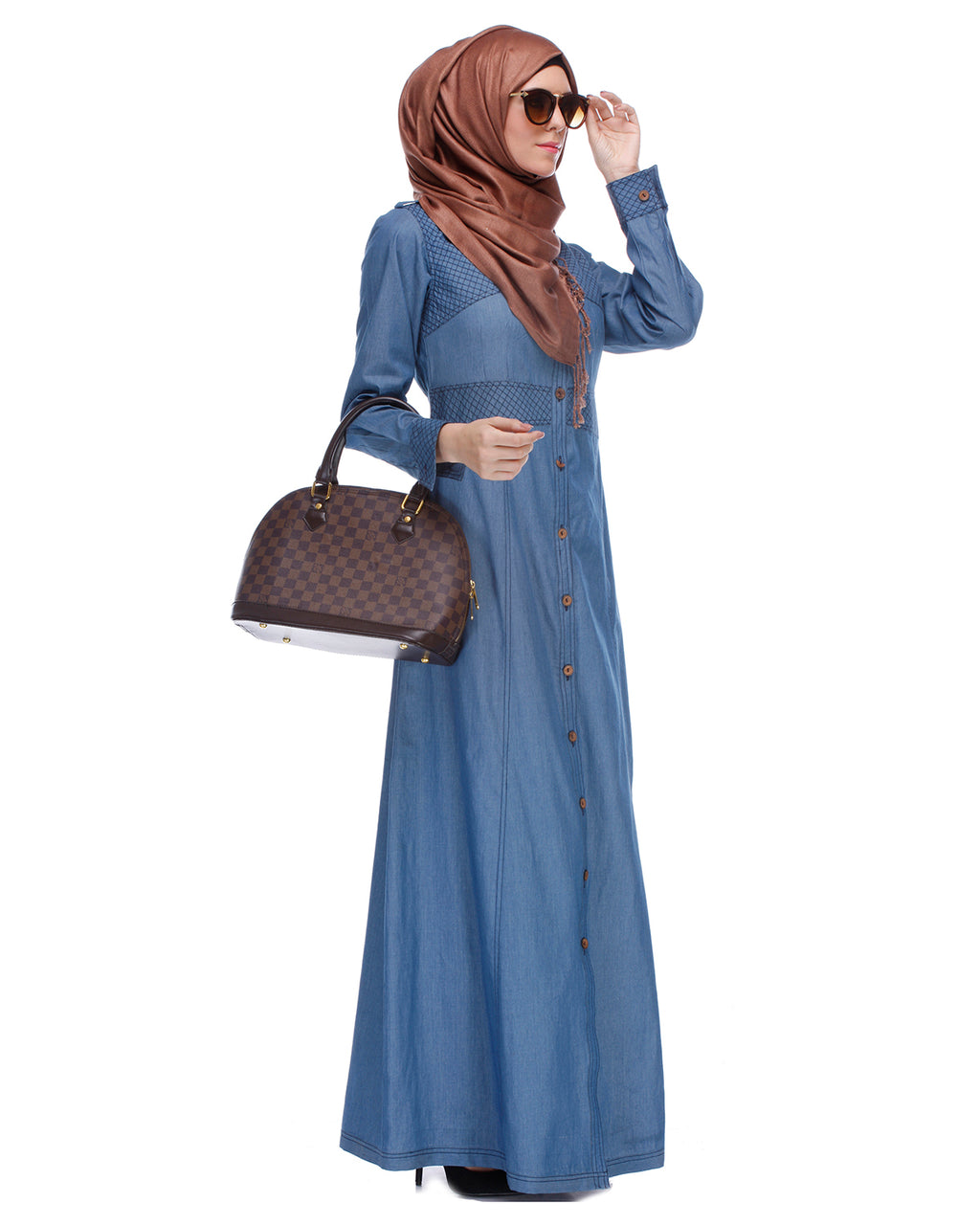 Classic Collared Denim Abaya