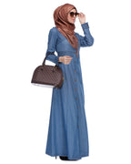 Classic Collared Denim Abaya