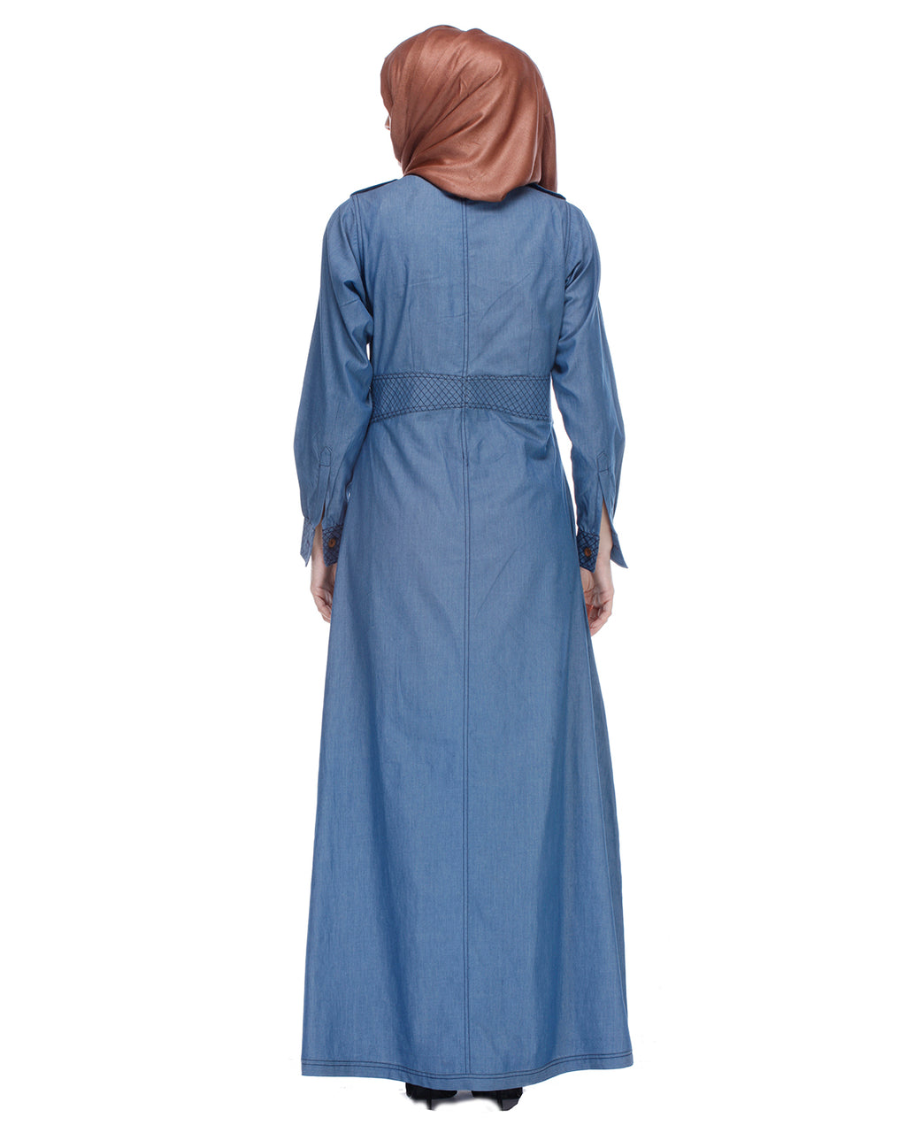 Classic Collared Denim Abaya
