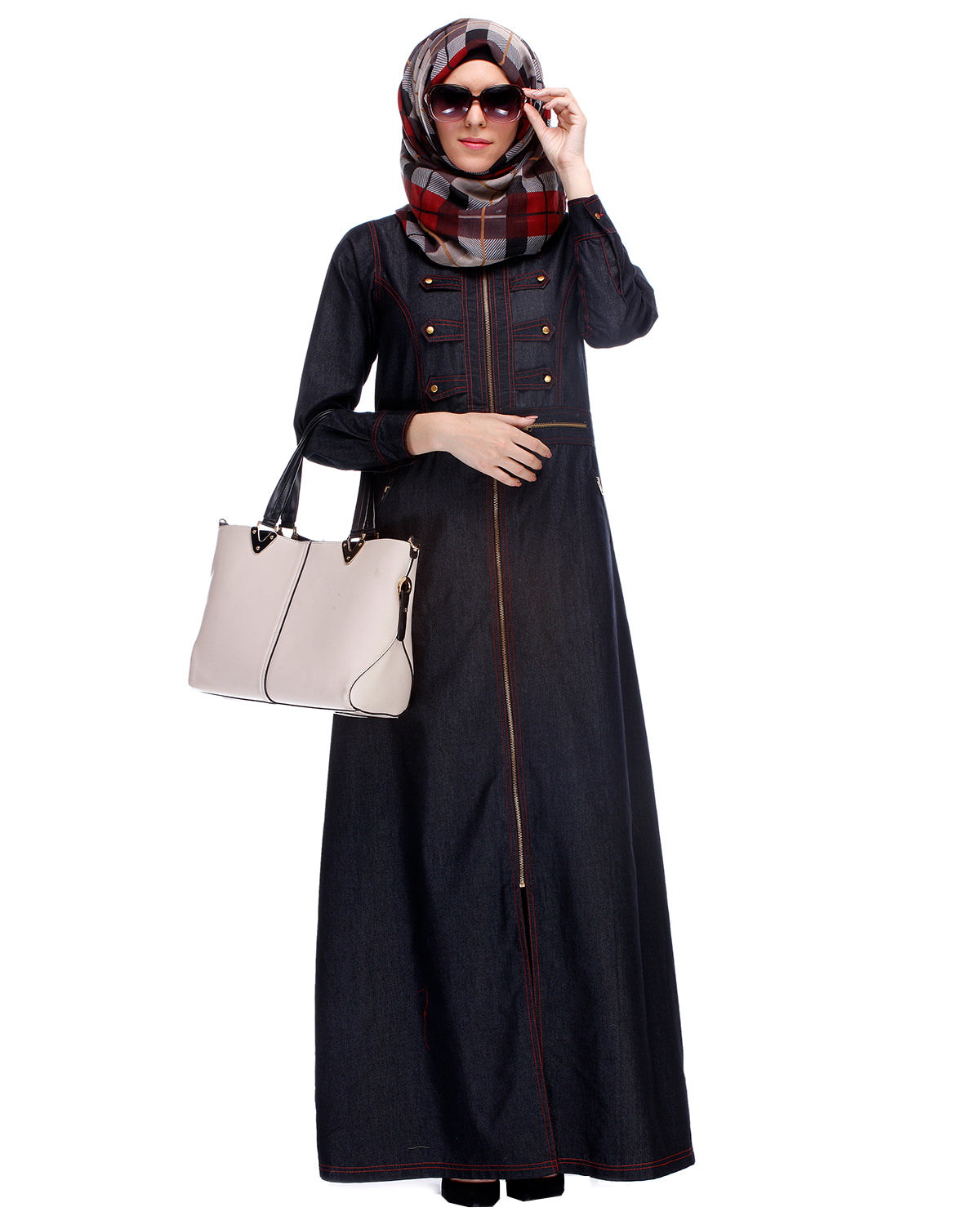 Black Denim Abaya