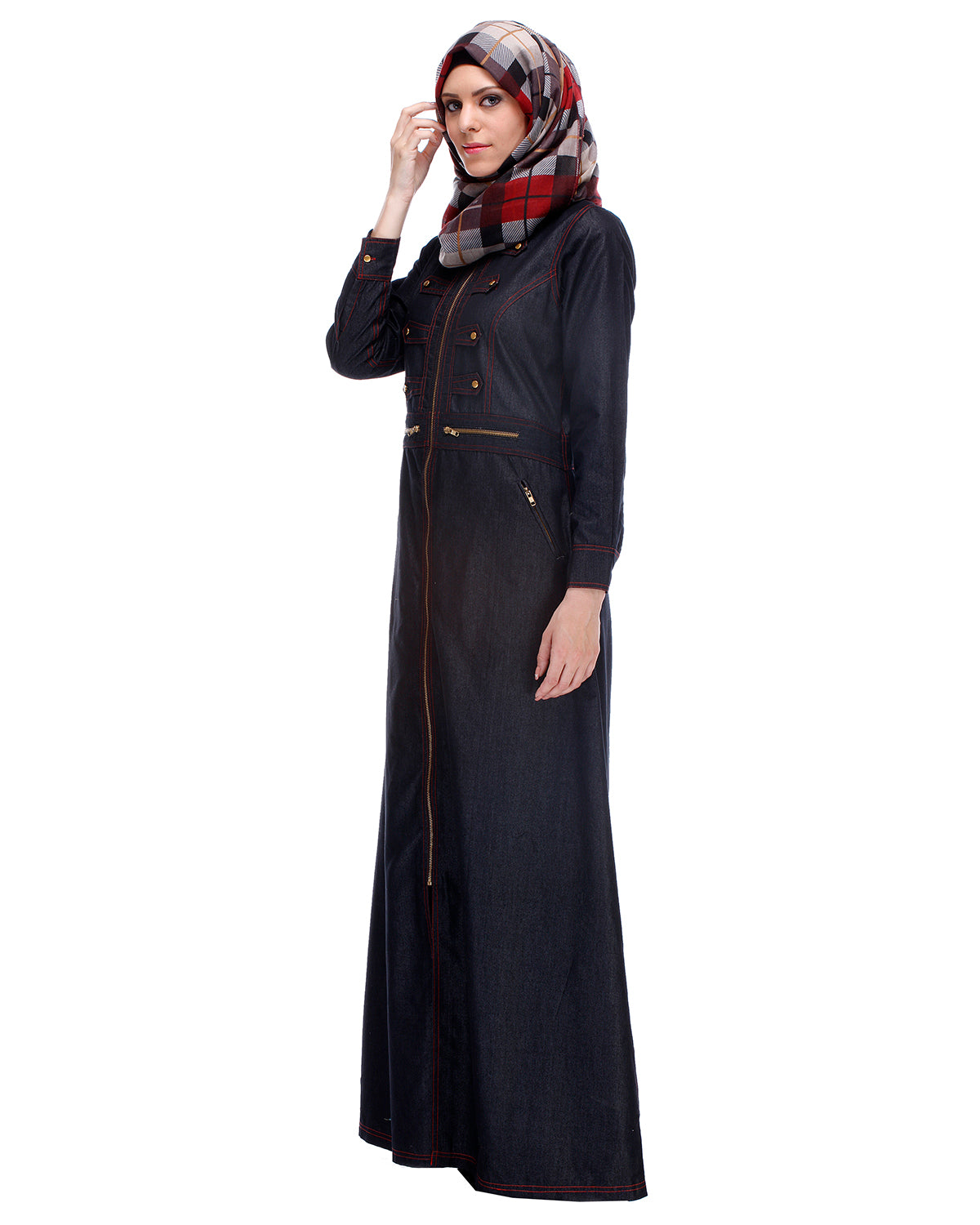 Black Denim Abaya