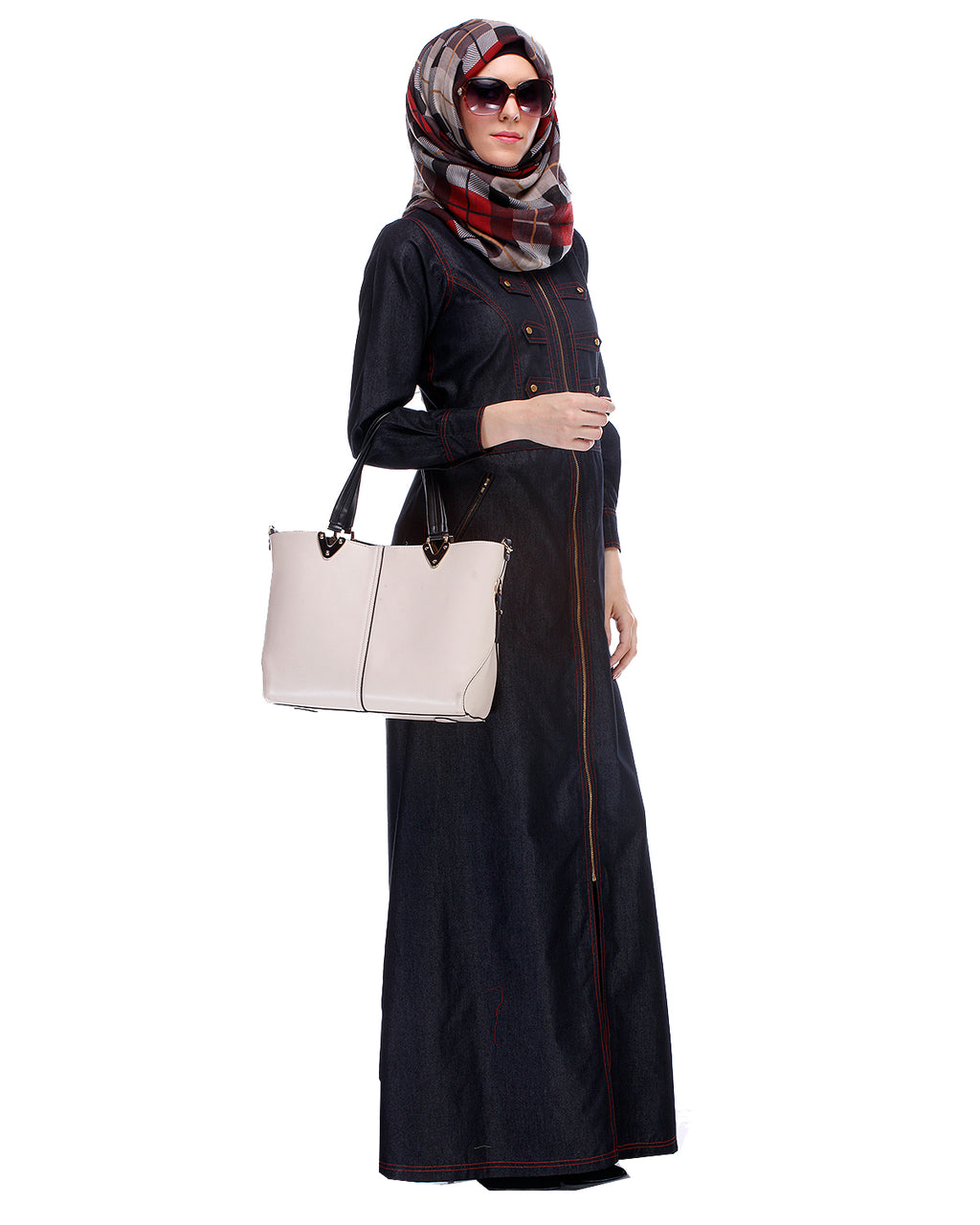 Black Denim Abaya