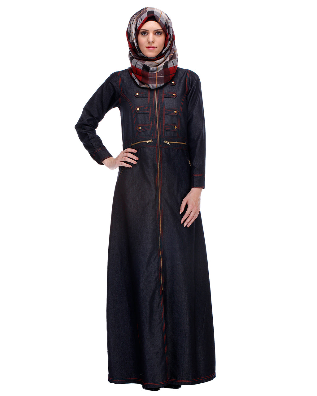 Black Denim Abaya