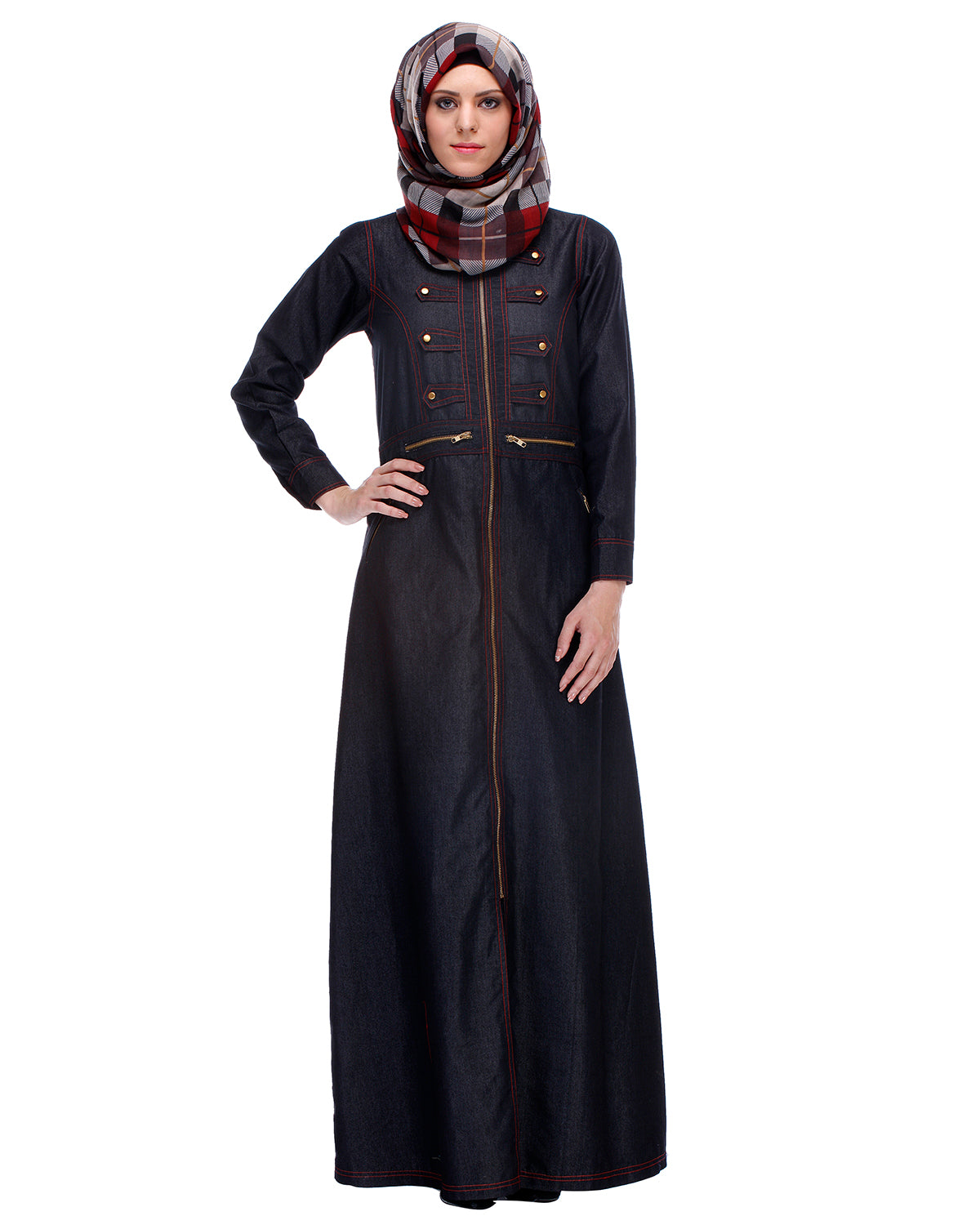 Black Denim Abaya