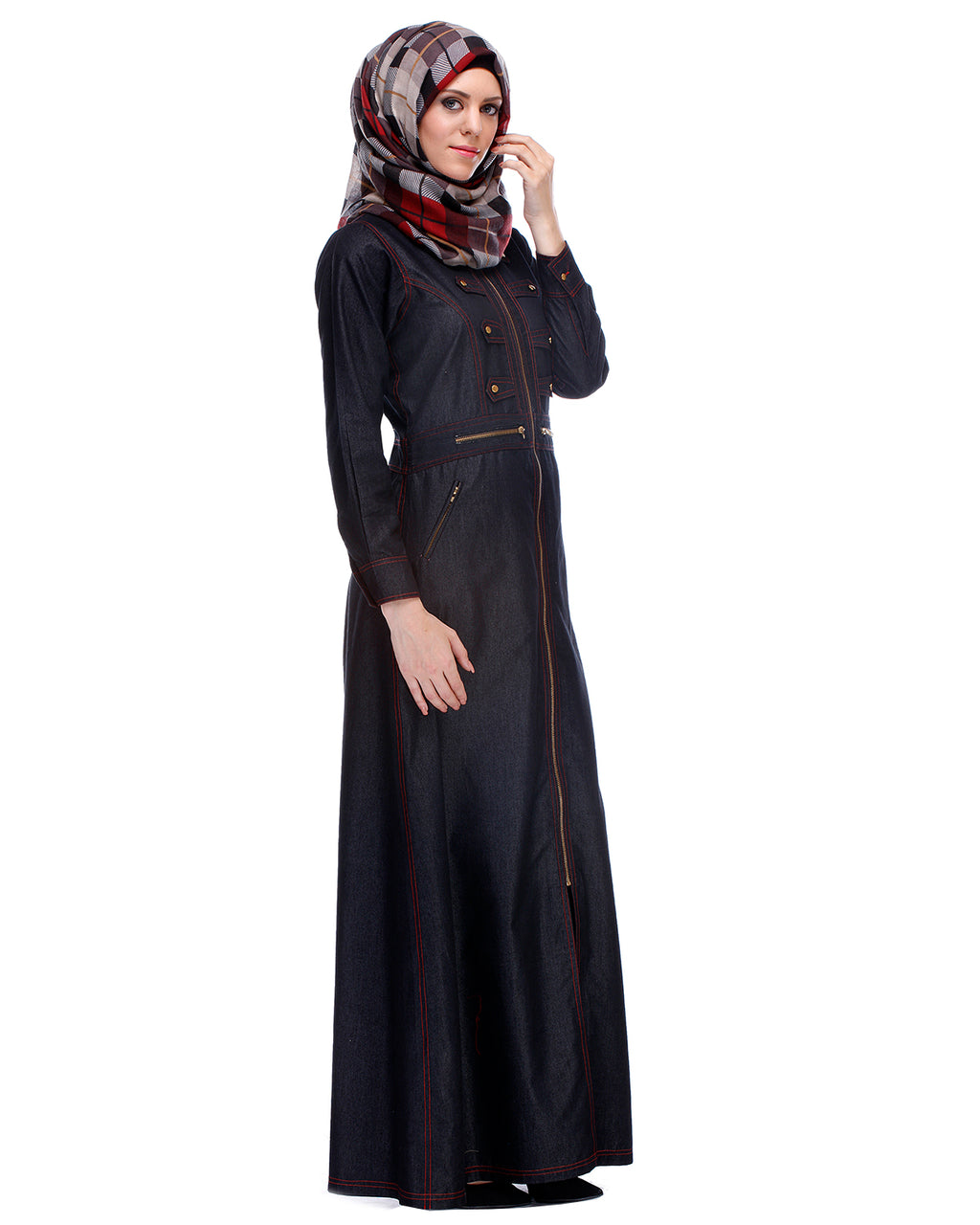 Black Denim Abaya
