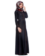 Black Denim Abaya