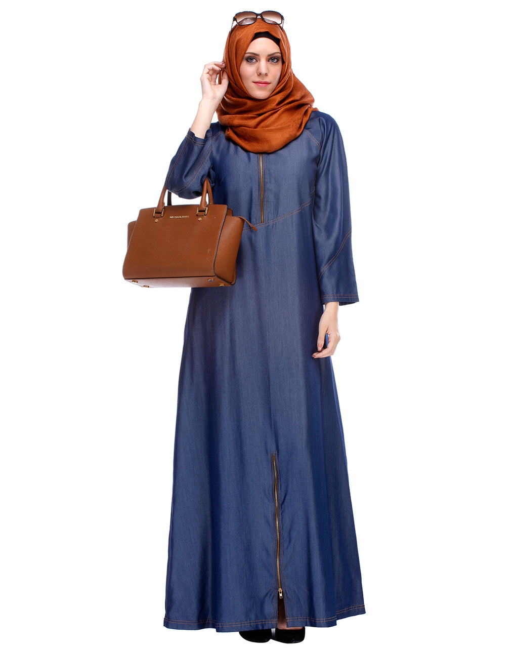 Dark Blue Denim Abaya
