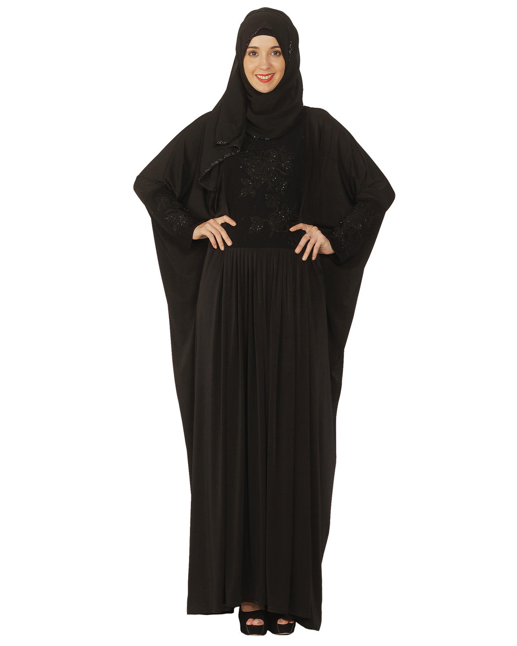 Black Kaftan wth Katdana Embroidery