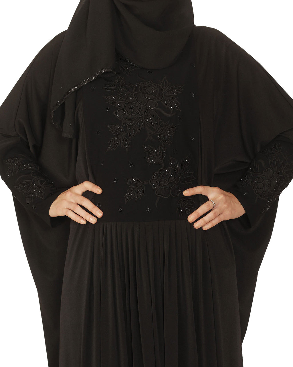 Black Kaftan wth Katdana Embroidery