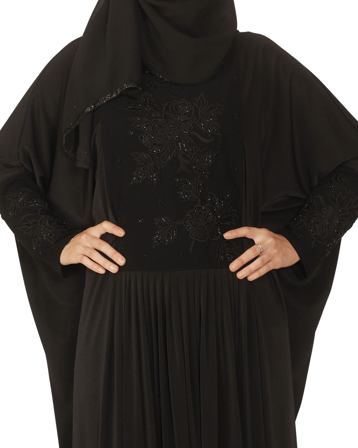 Black Kaftan wth Katdana Embroidery