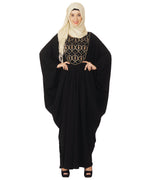 Black Kaftan with Zari Embroidery