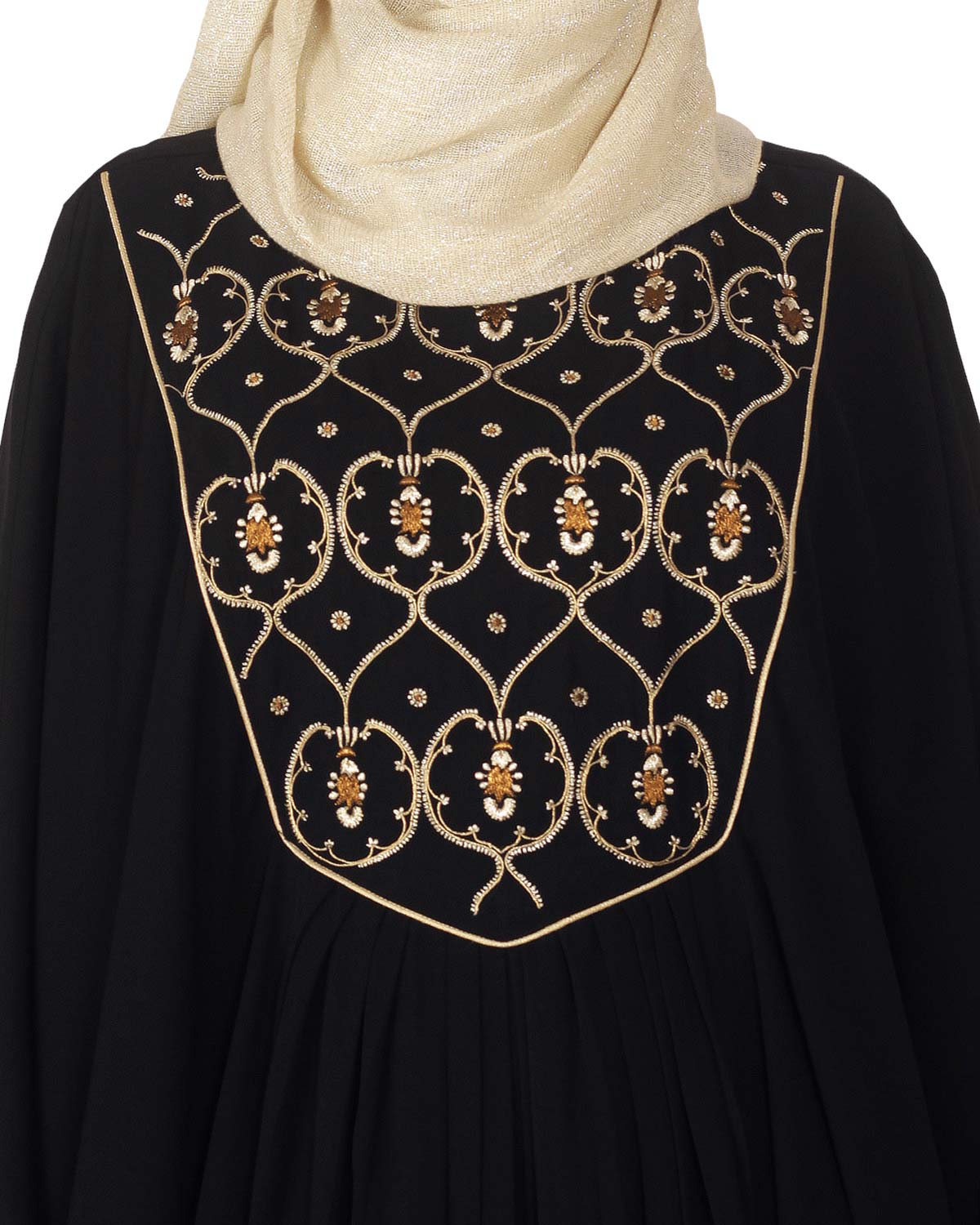 Black Kaftan with Zari Embroidery
