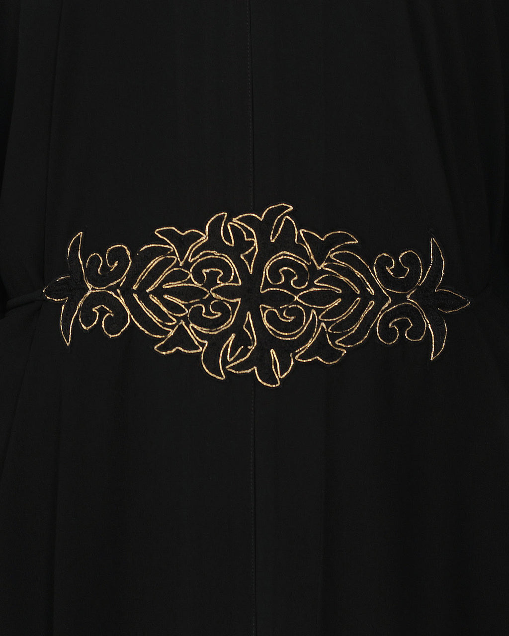 Black Kaftan with Embroidered Belt