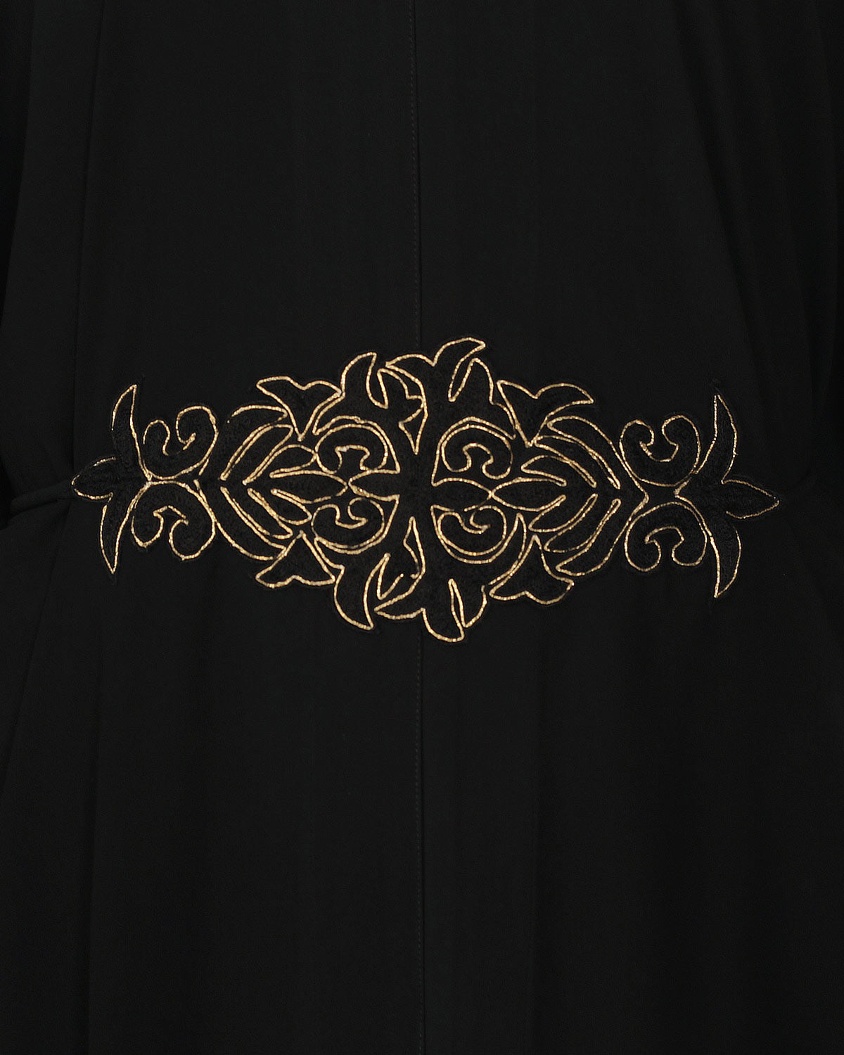 Black Kaftan with Embroidered Belt